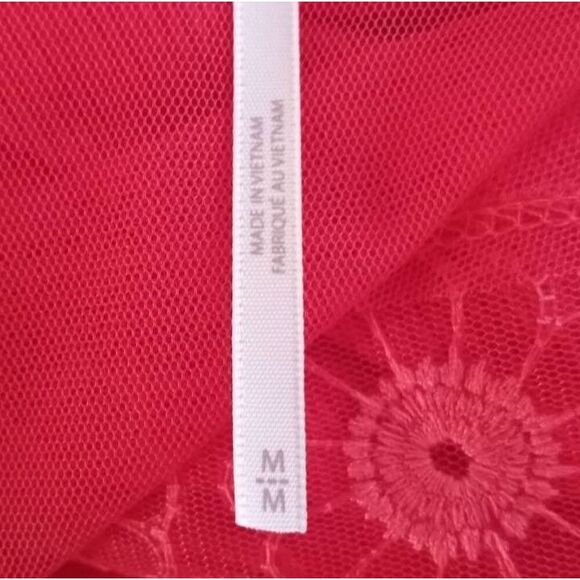 FREE PEOPLE LOLA LACE TRIM CORAL TOP SZ.M EUC. - Picture 9 of 11